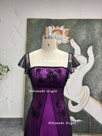 2000S Butterfly Sleeve Prom Dress