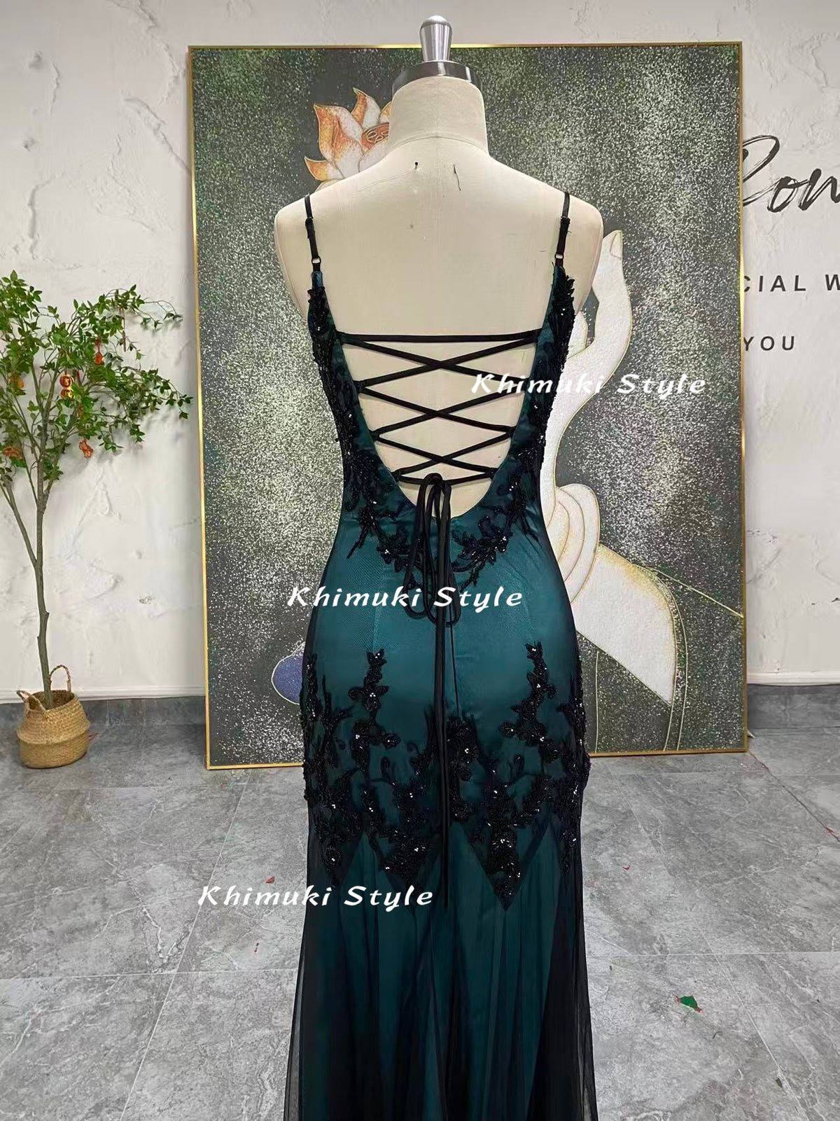 2000S corset back prom gown