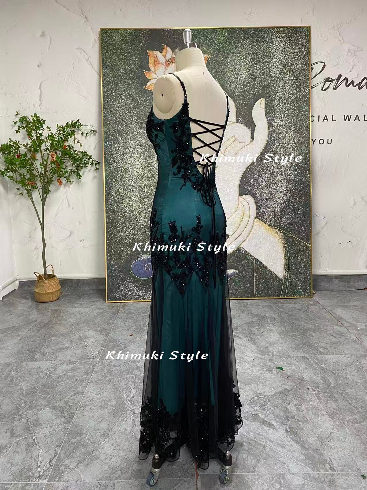 2000S lace prom gown