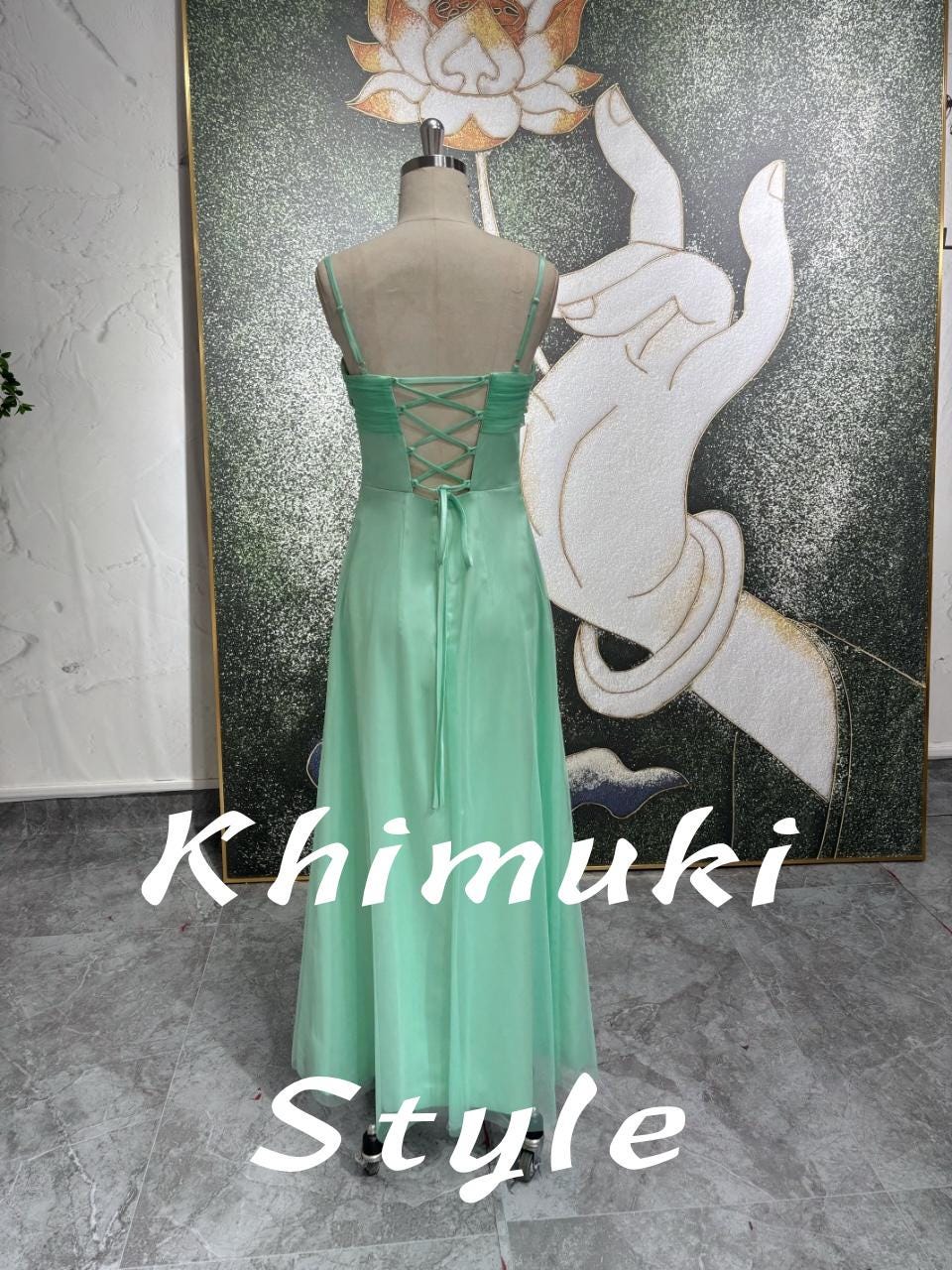 2000s Sage Green Party Dress