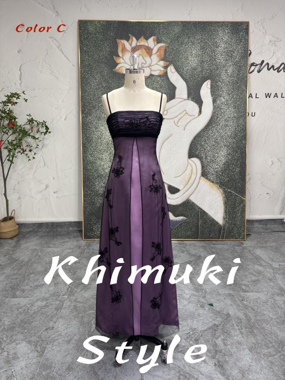 2000s maxi fit purple party dress