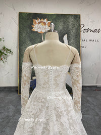 Long Sleeve Lace V-waistline Wedding Dress