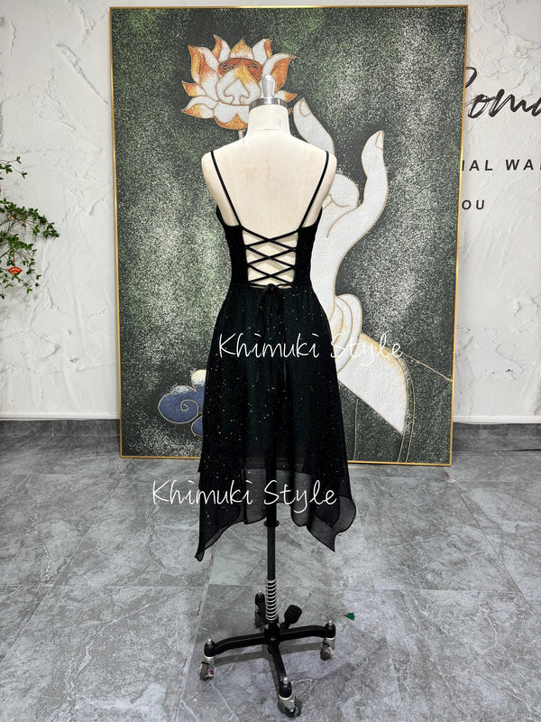 90S Sparkle Short Party Dress