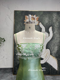 90S Straight Neckline Prom Dress