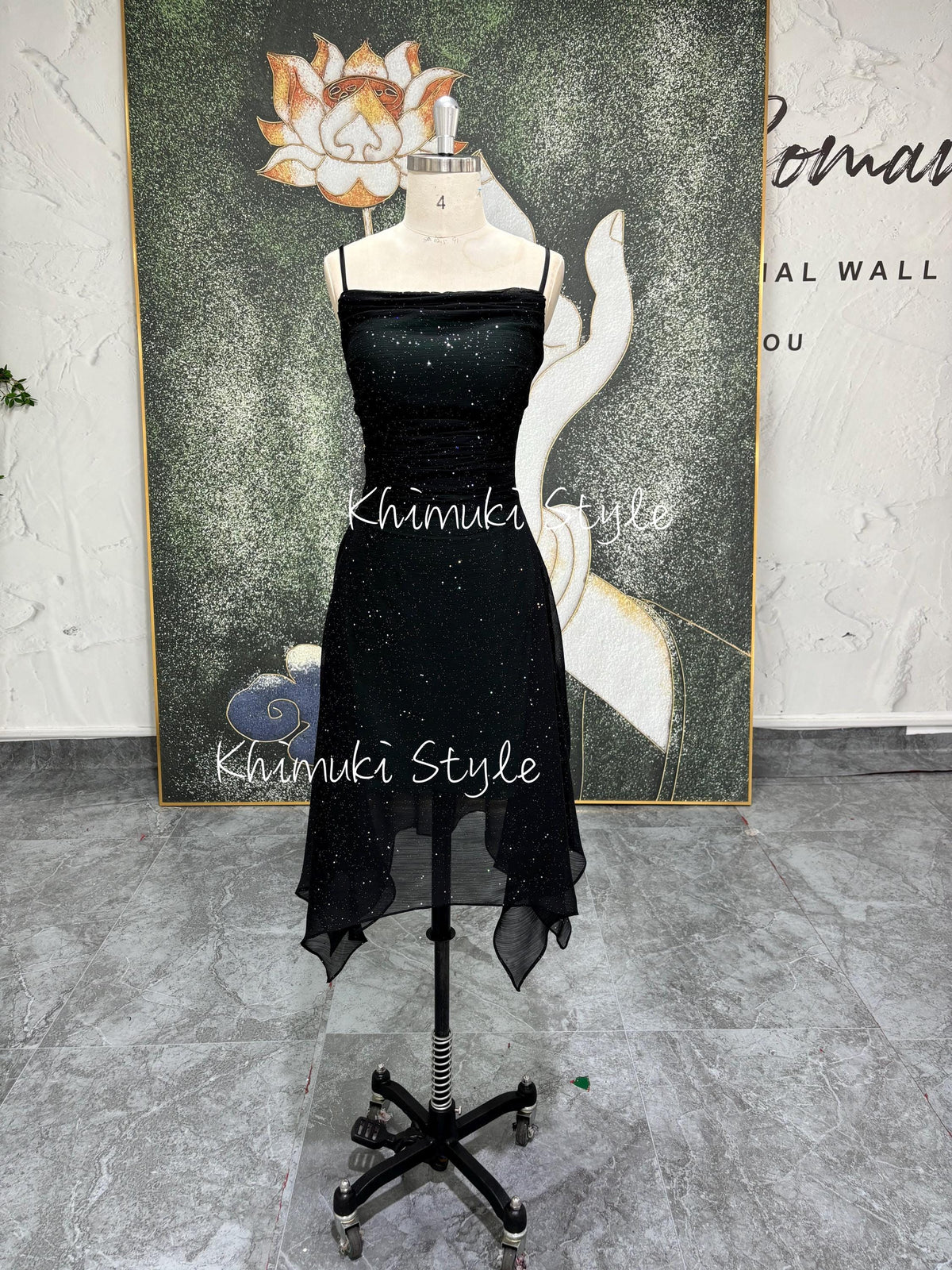 90S Vintage Sparkle Short Evening Dress