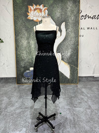 90S Vintage Sparkle Short Evening Dress