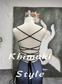 90s Sexy Criss Cross Prom Dress 