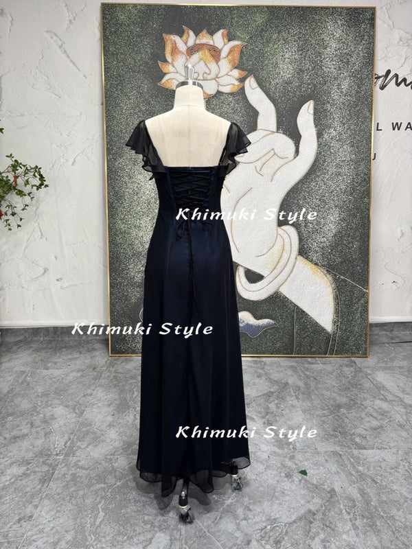 90s Vintage Butterfly Sleeve Prom Dress