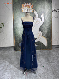 90s navy blue prom dress