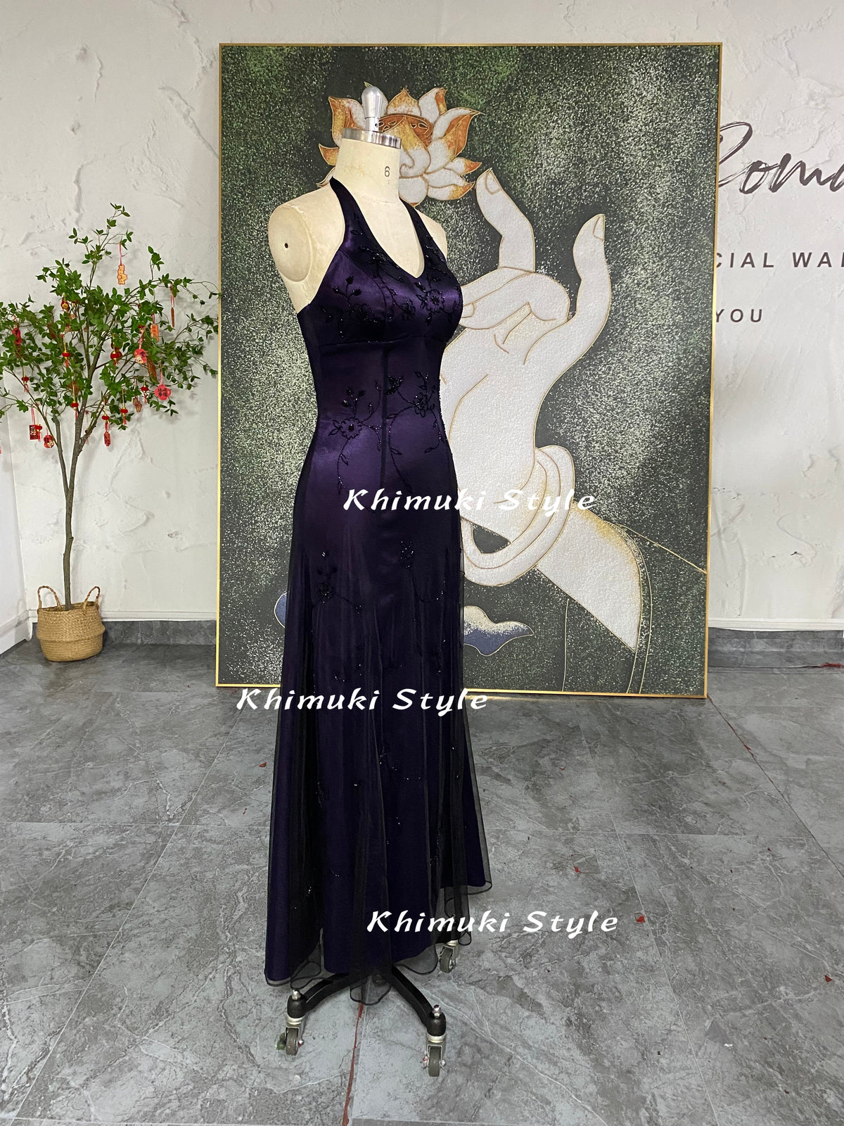 purple prom gown