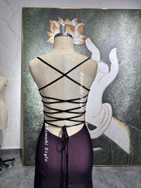 sexy criss cross back prom dress