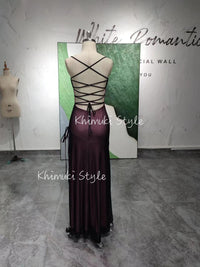 fit criss cross prom dress