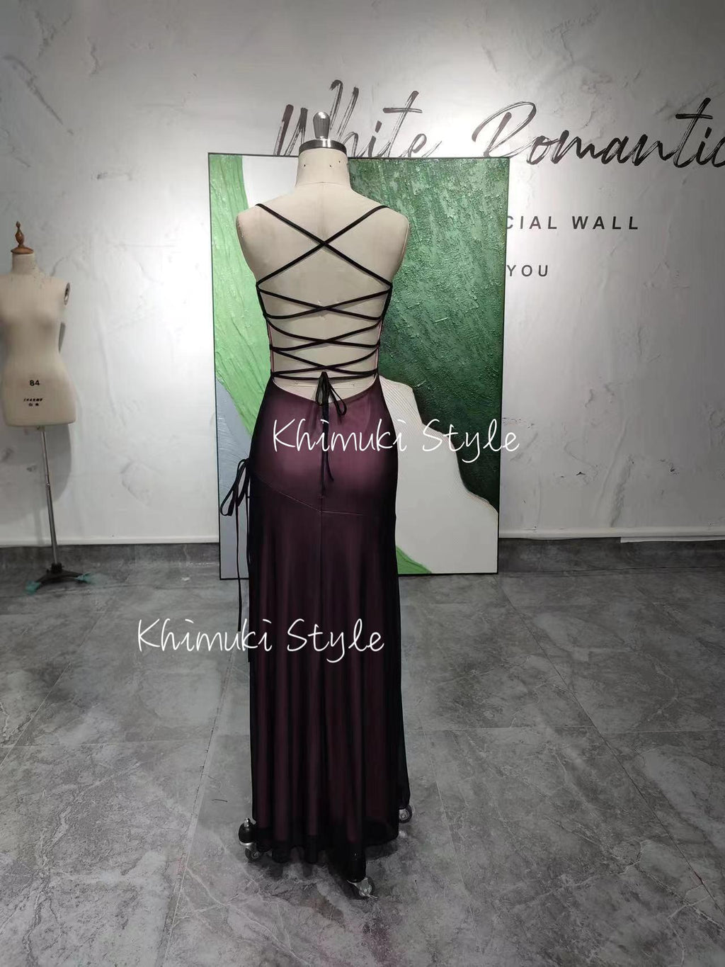 fit criss cross prom dress