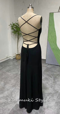 90s sexy criss cross prom dress