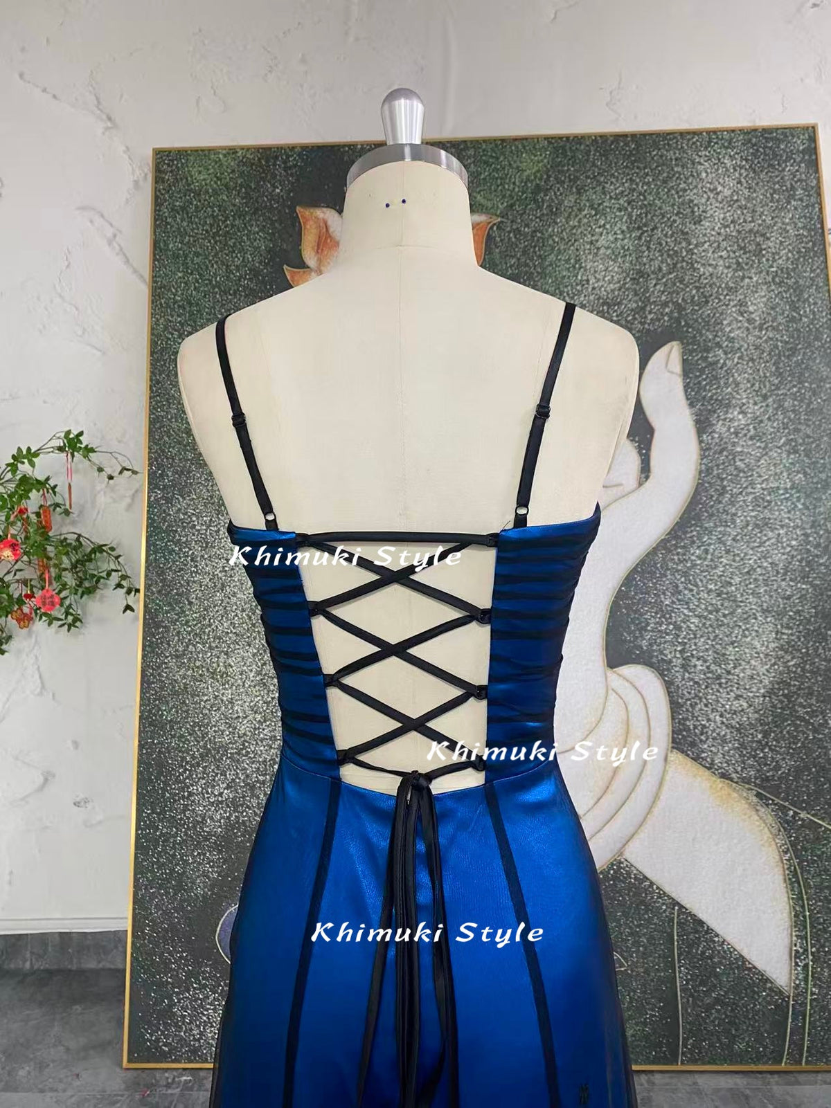 90s sparkle blue party dress