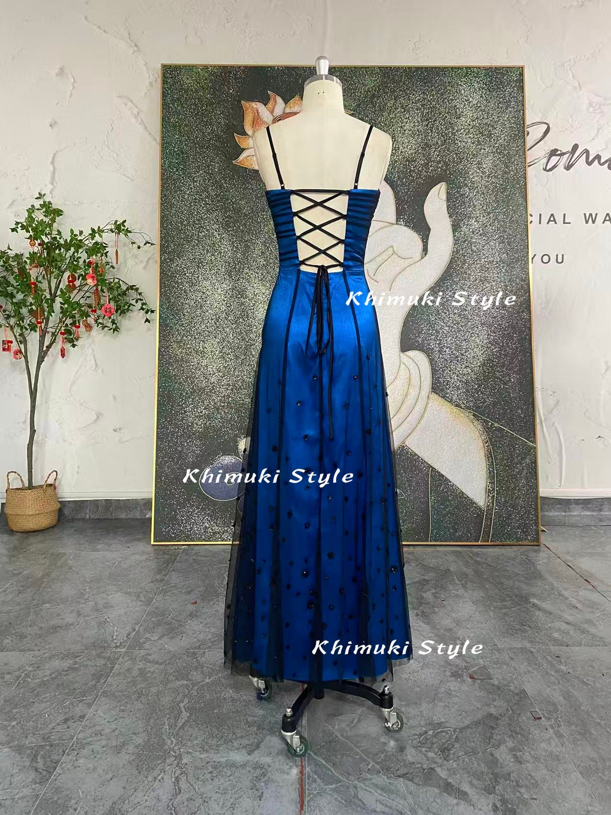 sparkle blue prom dress