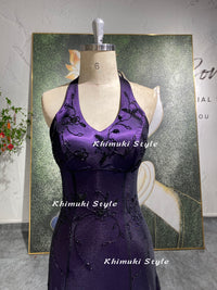 vintage purple prom gown