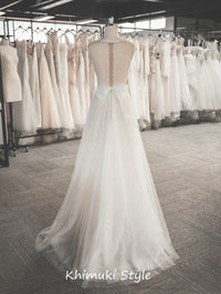 Sheer Floral Wedding Dress