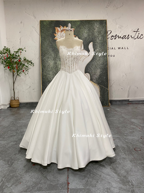 Ball gown sexy sheer wedding dress