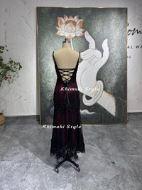 Black and red 90s party dress