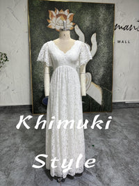 Bohemian Lace Wedding Dress 