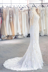 Classic Half Sleeve Lace Wedding Dress