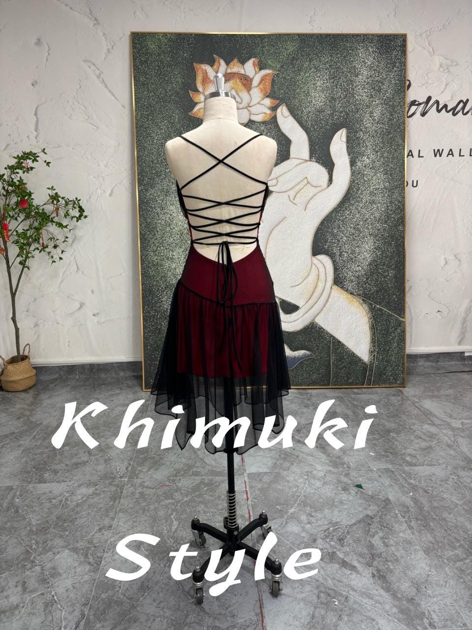 red and black party dress