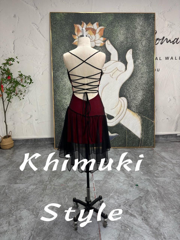 red and black party dress