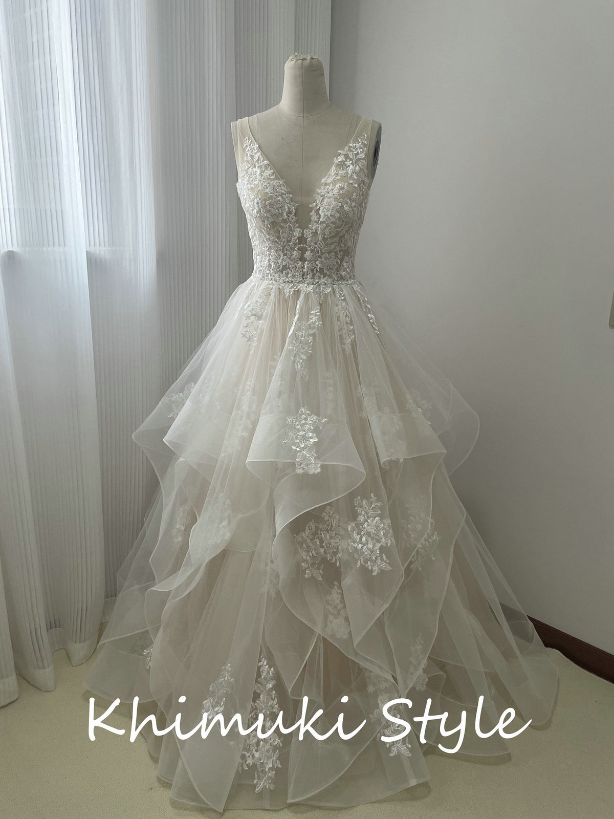 Tiered Skirt Wedding Dress