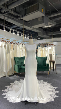 long train mermaid bridal dress