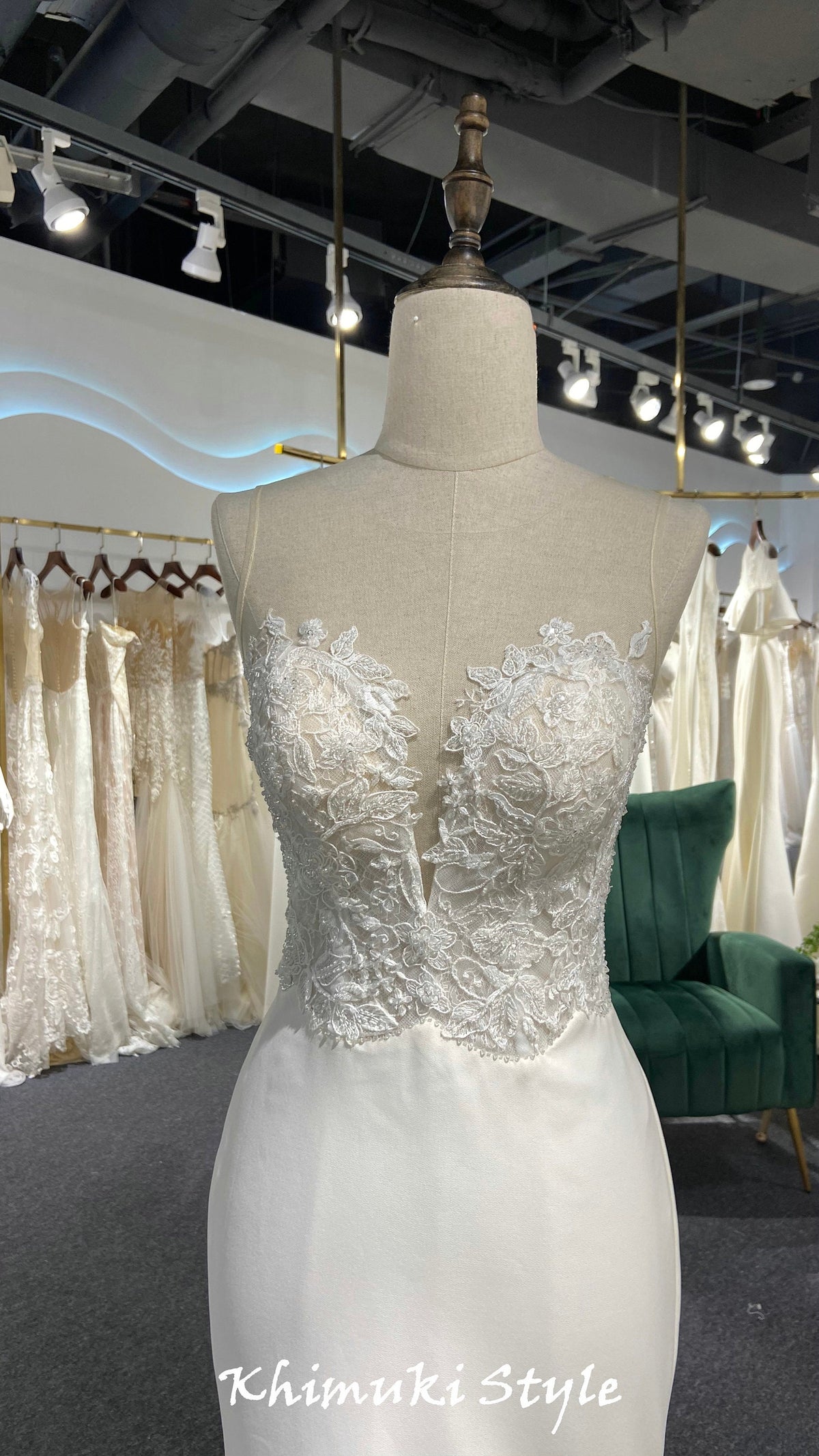 maxi fit ivory bridal dress