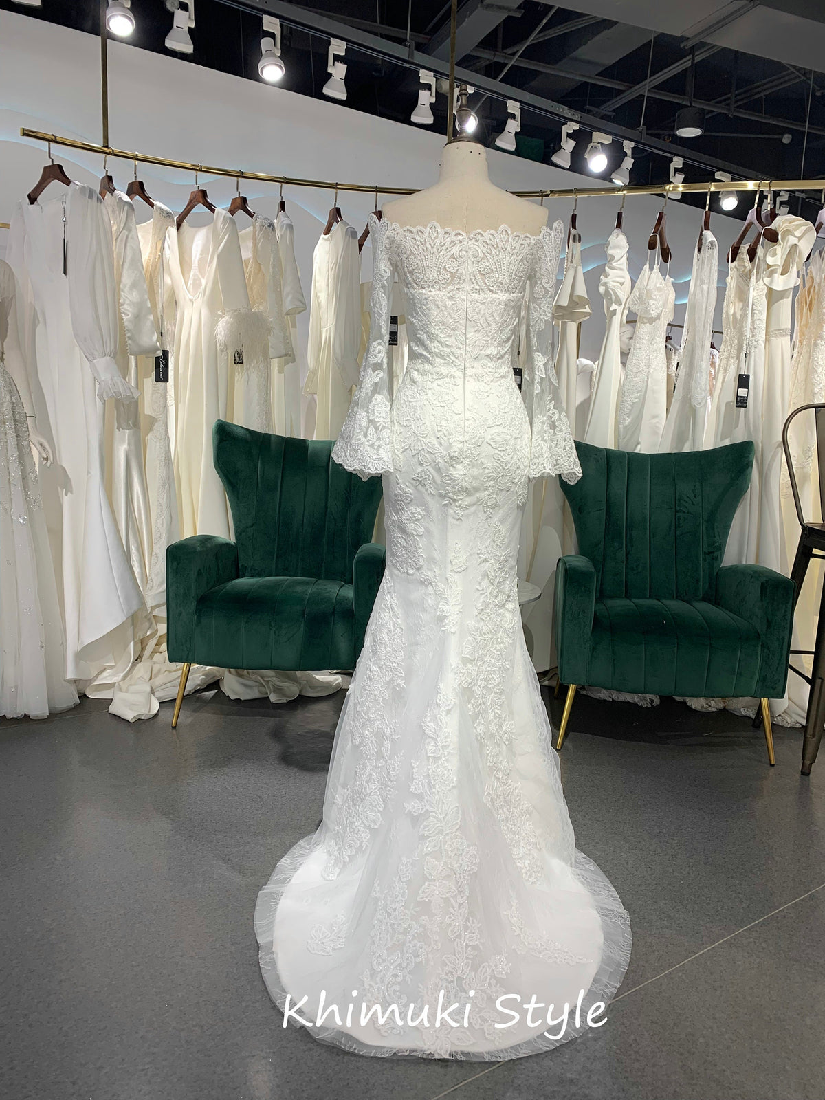 mermaid lace bridal dress