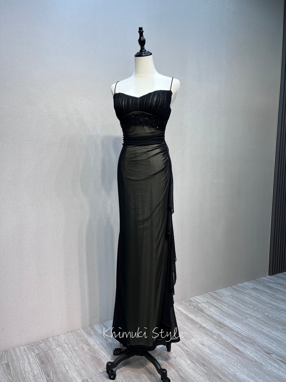 sexy spaghetti strap prom dress