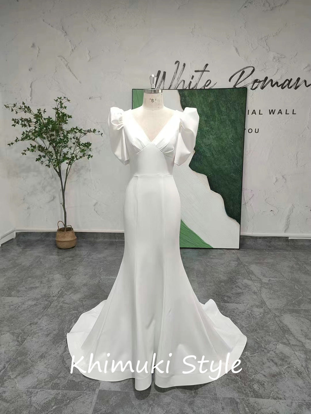 Half Sleeve Wedding Dress