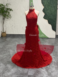 Red Lace Wedding Dress