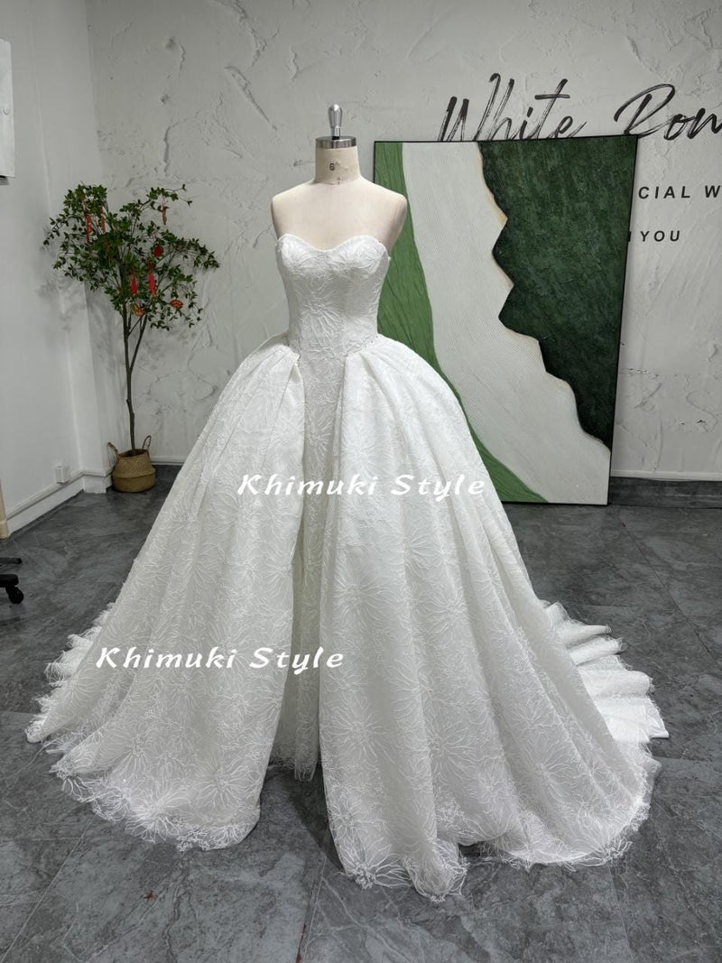 Handmade Ivory Lace Ball Gown