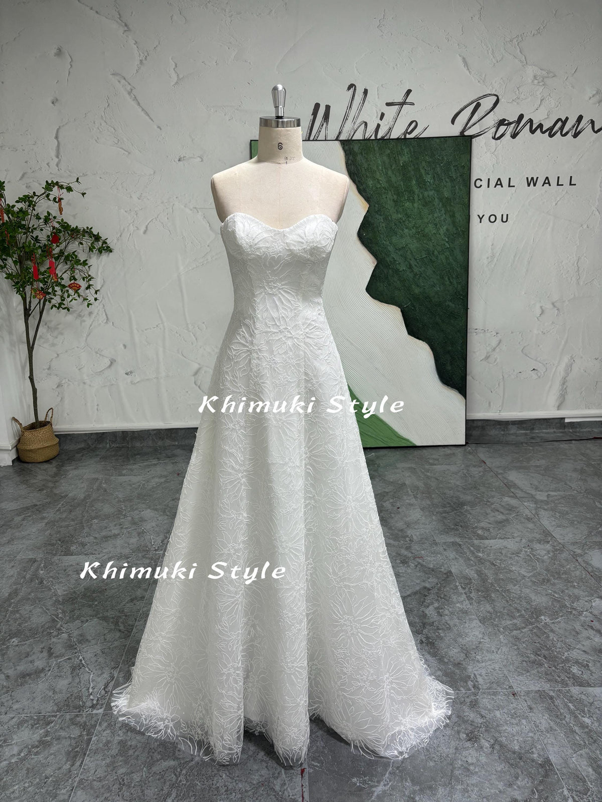 Lace Wedding Dress with Detachable Skirt