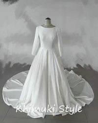 Long Sleeve Minimal Wedding Dress