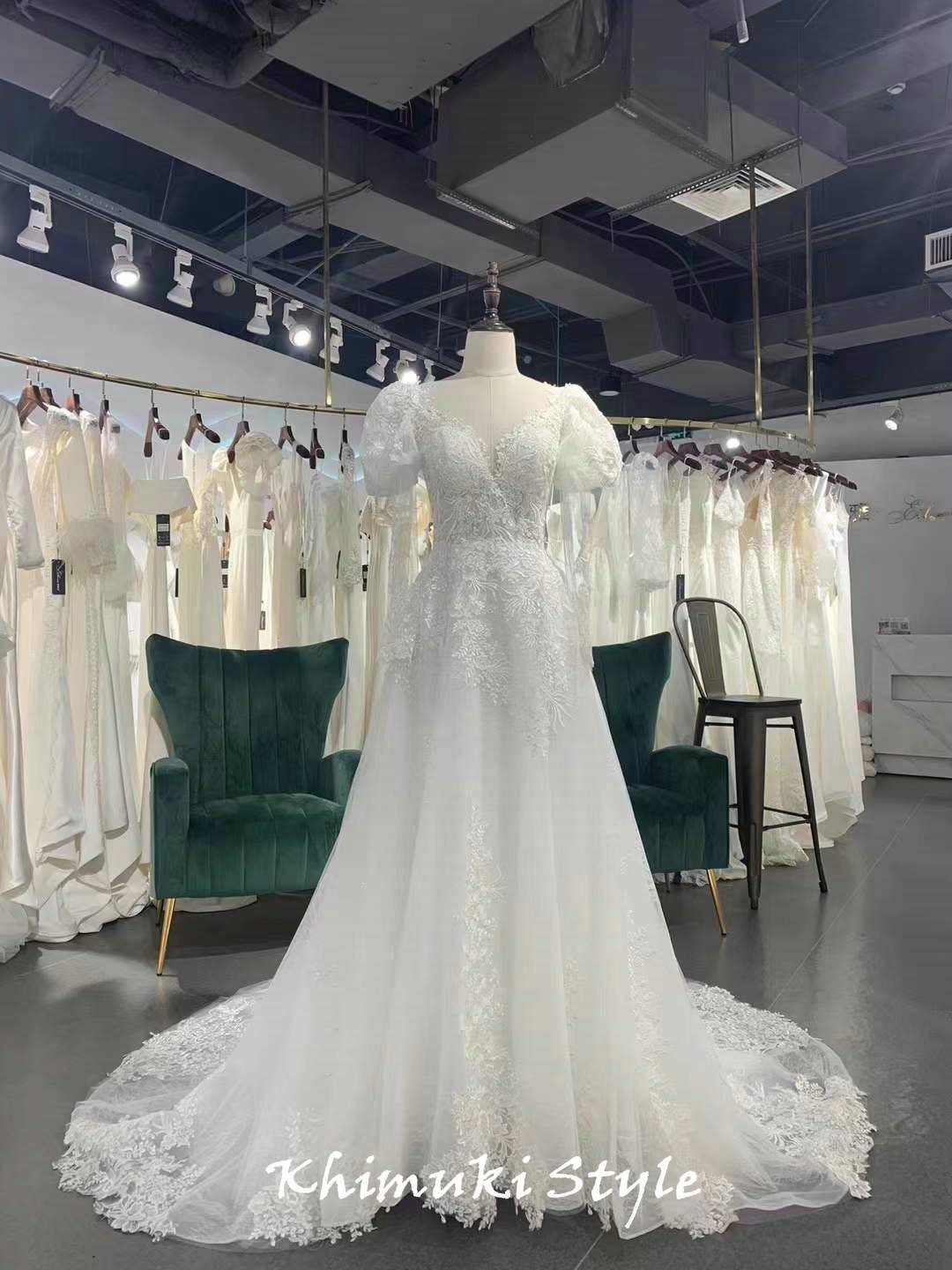 Boho Style Lace Wedding Dress