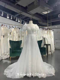 Boho Style Lace Wedding Dress