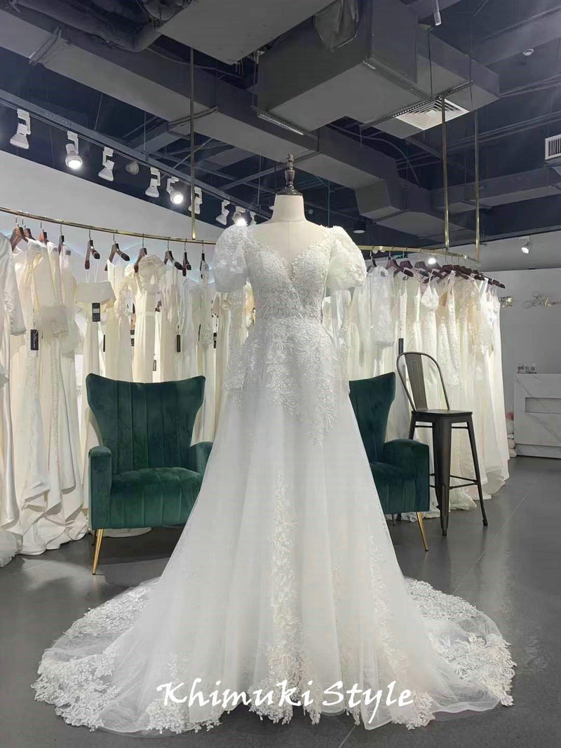 Boho Style Lace Wedding Dress