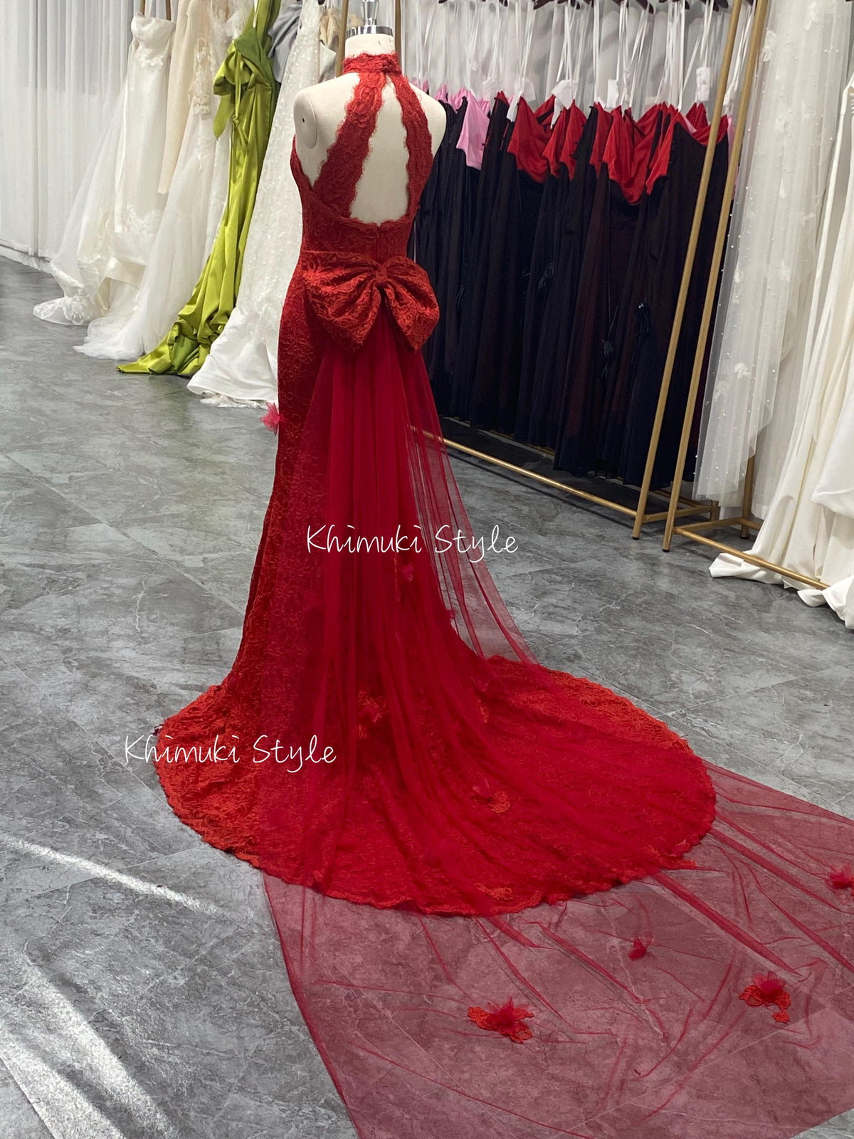 Red Lace Wedding Dress