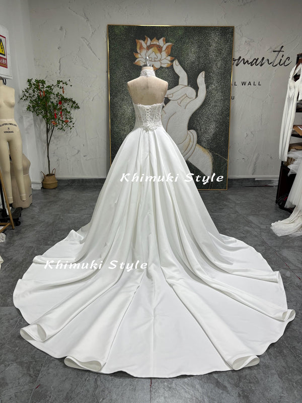 Long Train Ball Gown 