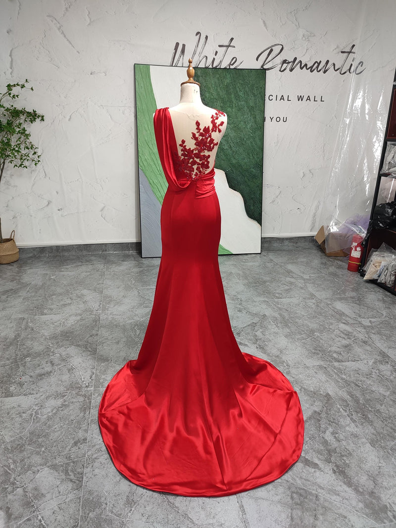 long train custom bridal dress