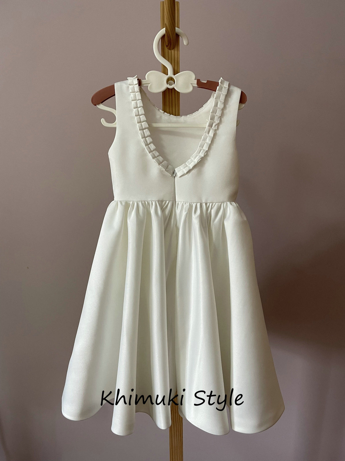 Ivory Low Back Girl Dress