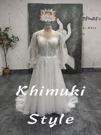 Long Sleeve Sheer Wedding Dress