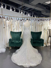 Mermaid Backless Wedding Dress