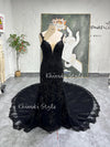 black lace bridal dress