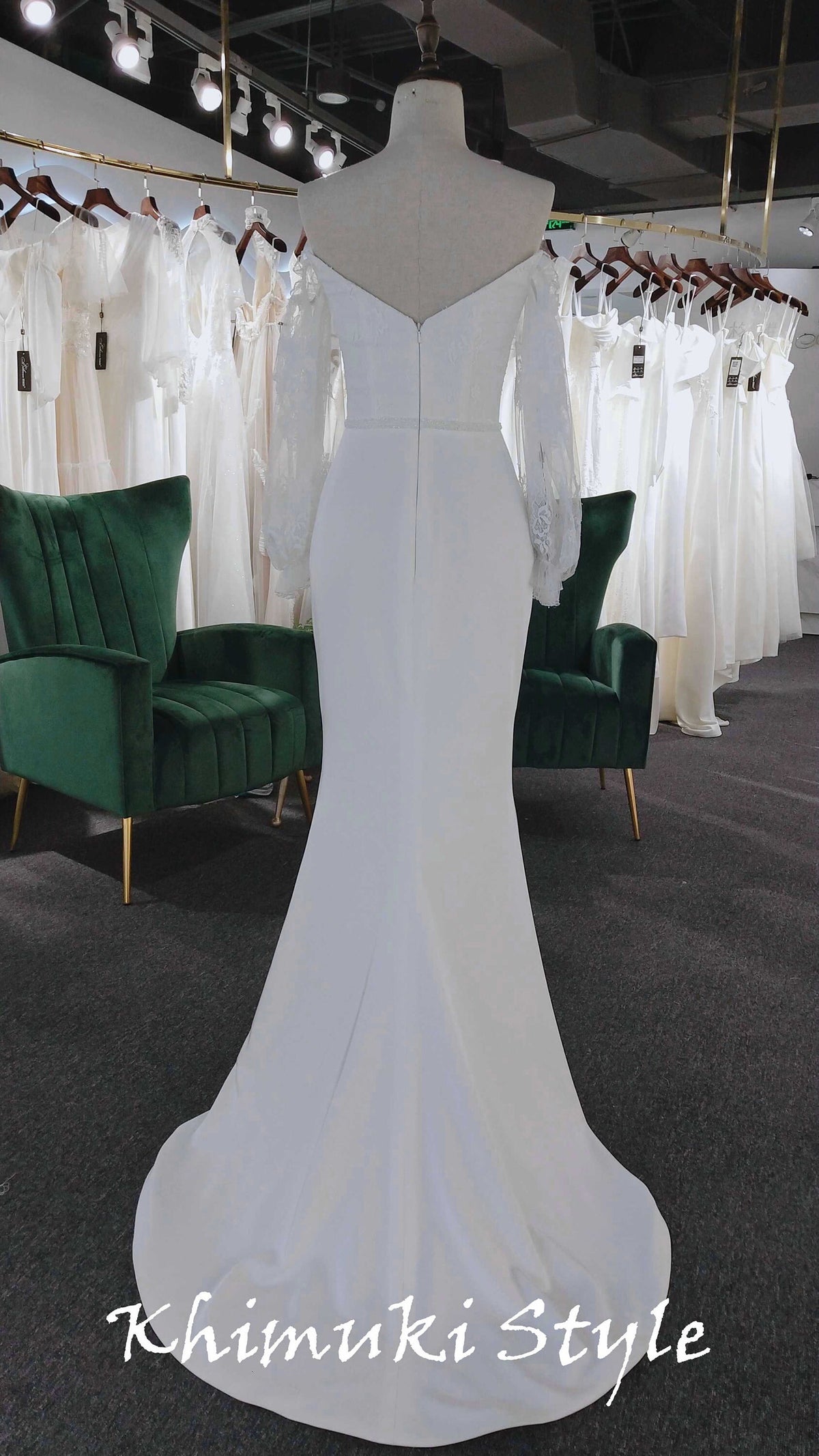 Off Shoulder Sleeve Wedding Dress