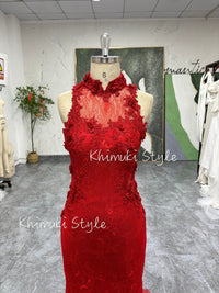 Red Lace Wedding Dress